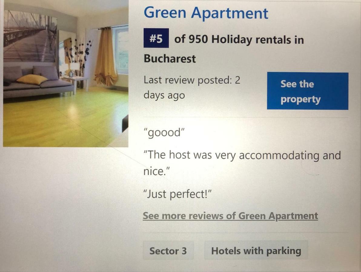 Green Apartment 6 Bukarest Eksteriør billede